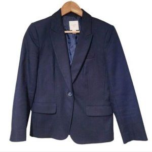 J. Crew navy cotton blazer EUC